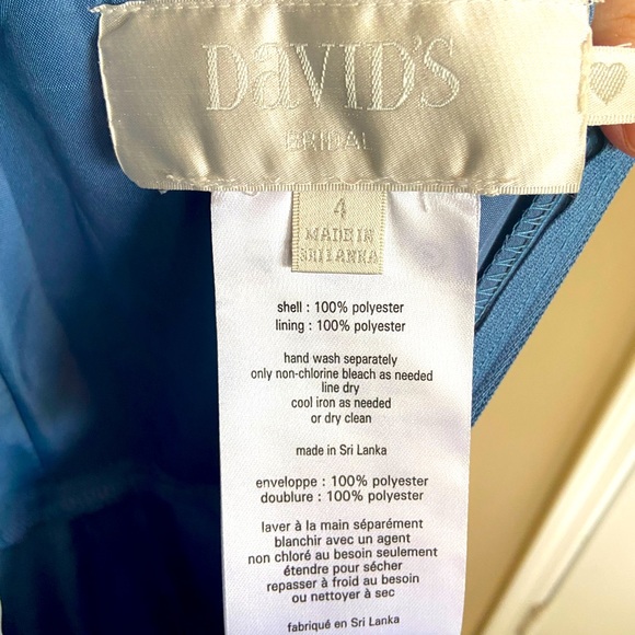 David's Bridal Dresses | Davids Bridal Steele Blue Bridesmaid Dress